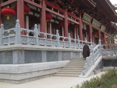  寺廟青石欄桿 